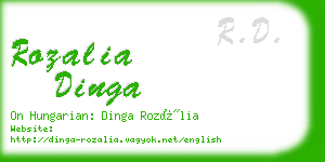 rozalia dinga business card